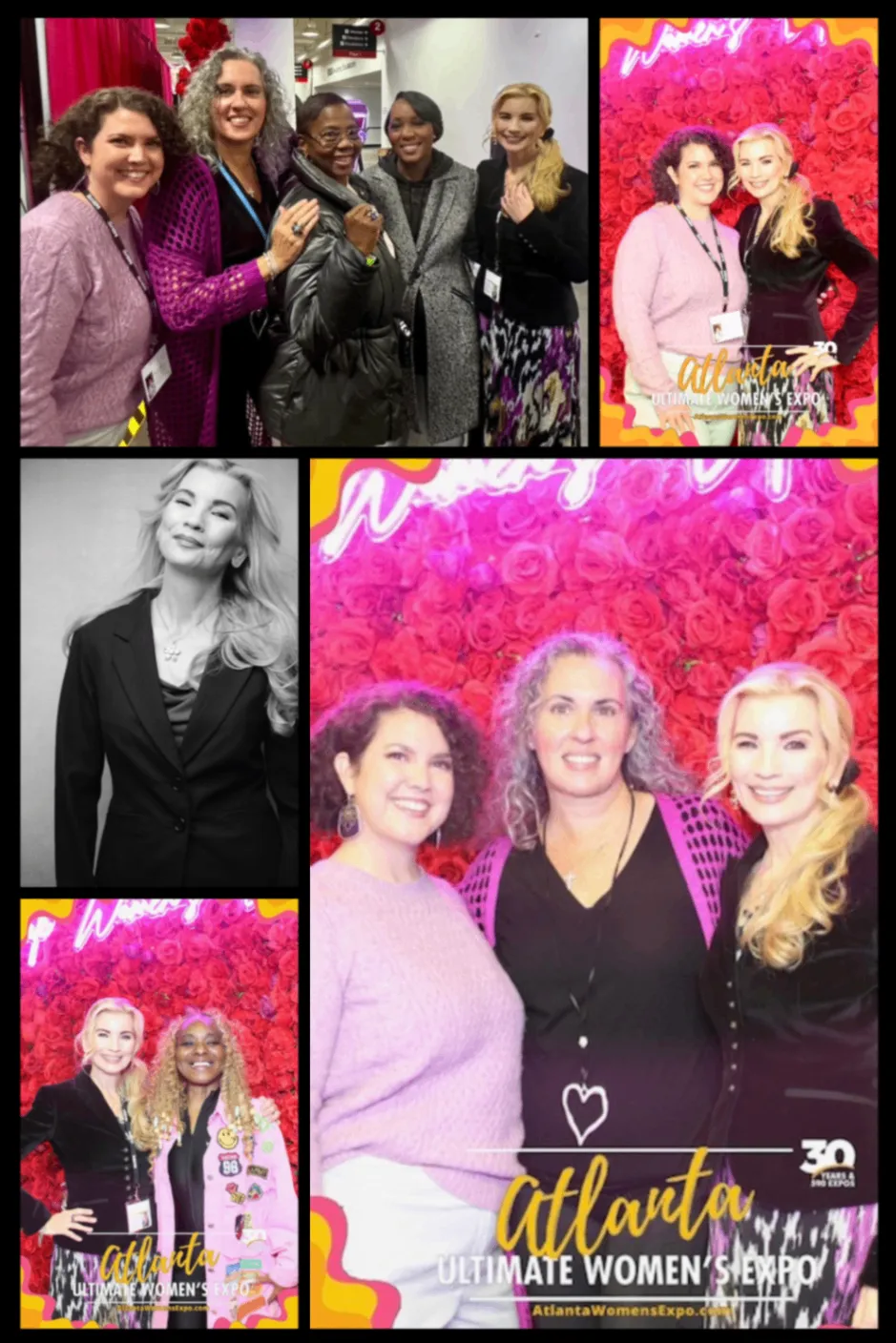Collage of women together at an Atlanta women's expo