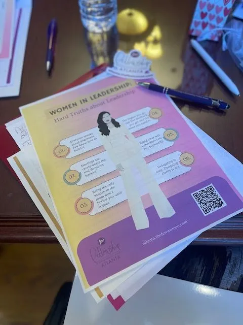 Women in Leadership resource displayed on a table